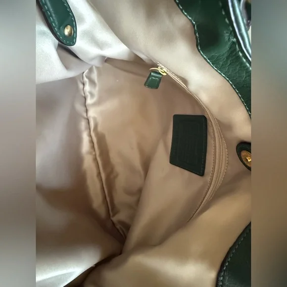 Coach Campbell Belle Leather Satchel - Forest Green - Picture 7 of 11